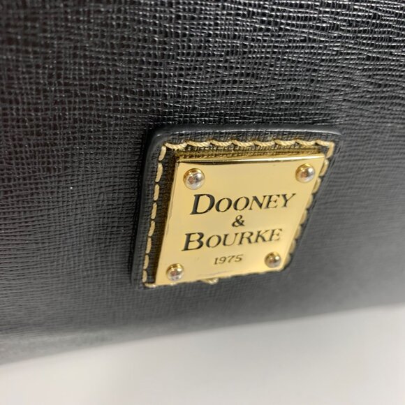 Dooney Bourke Black Saffiano Leather Large Travel Weekender Everyday Tote Bag - Picture 2 of 14